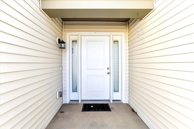 view of doorway to property