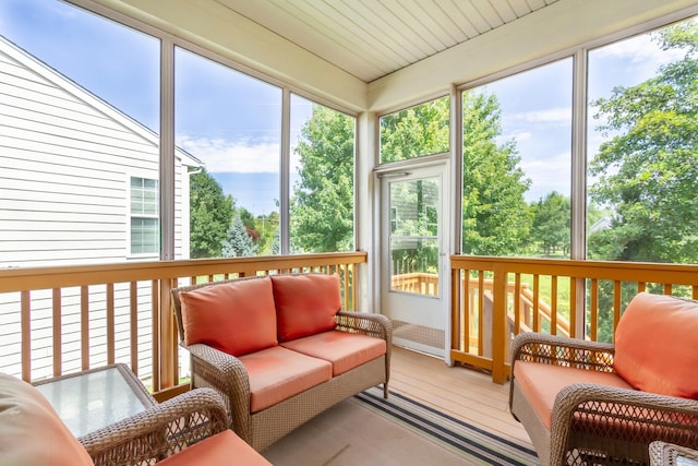 view of sunroom