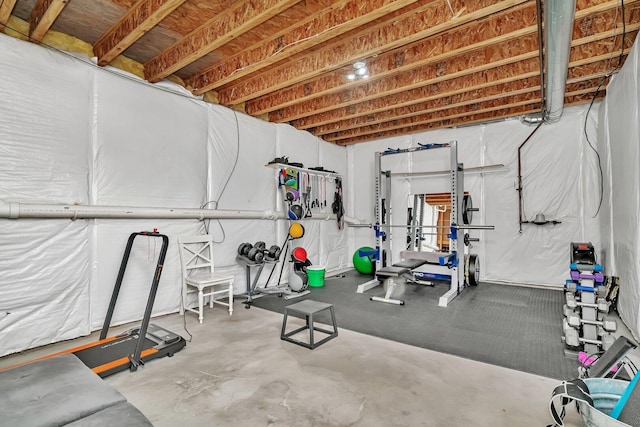 view of exercise area