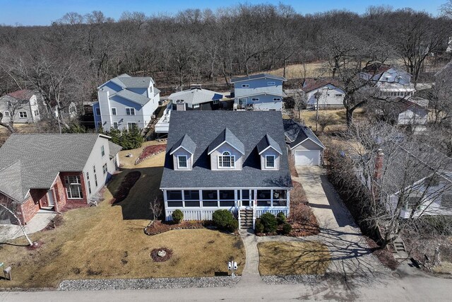 aerial view featuring a residential view