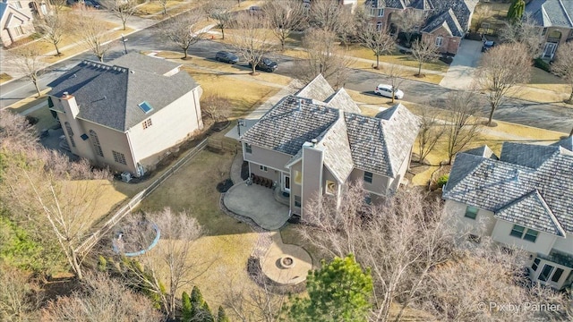 aerial view featuring a residential view