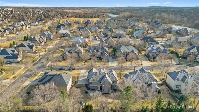 bird's eye view with a residential view