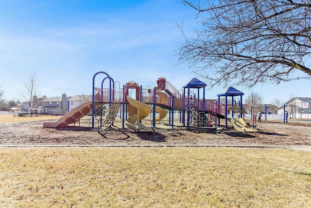 view of community jungle gym