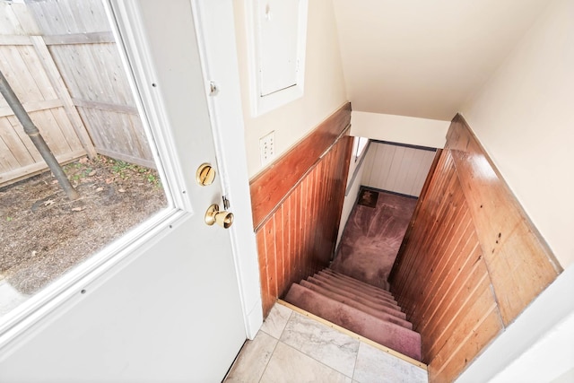 view of stairway