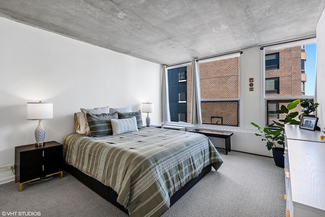 bedroom featuring carpet