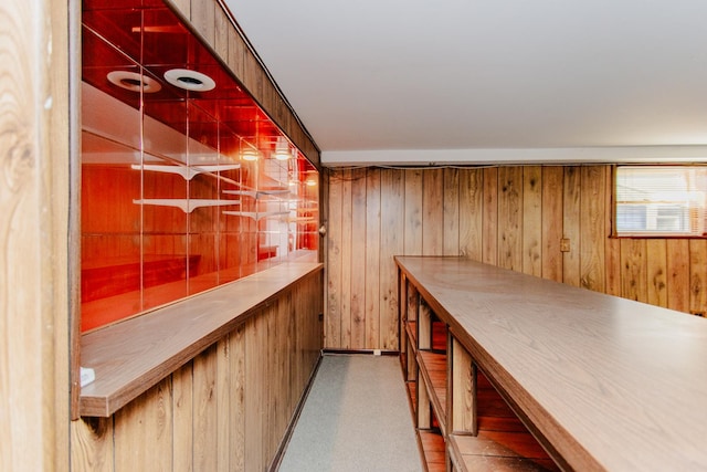 bar with wood walls