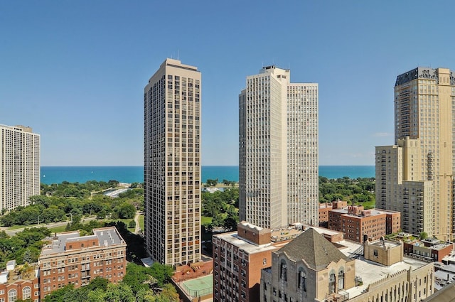 city view featuring a water view