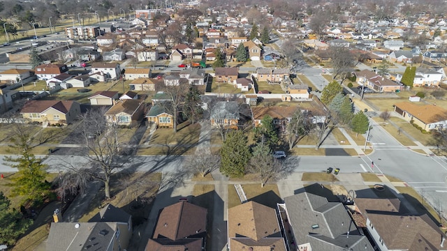 aerial view featuring a residential view