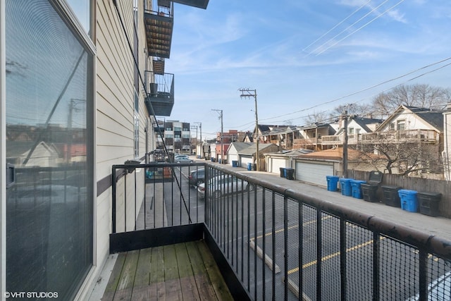 balcony featuring a residential view