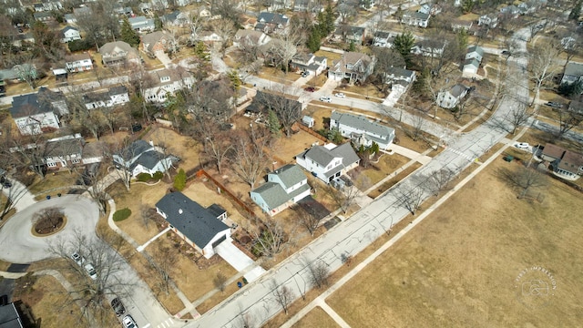 aerial view featuring a residential view