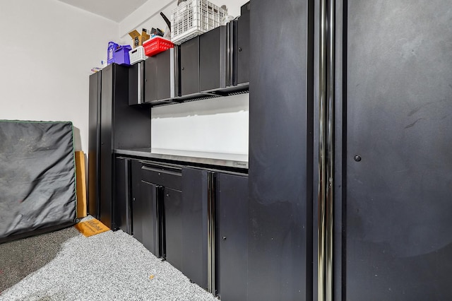 kitchen with dark cabinets