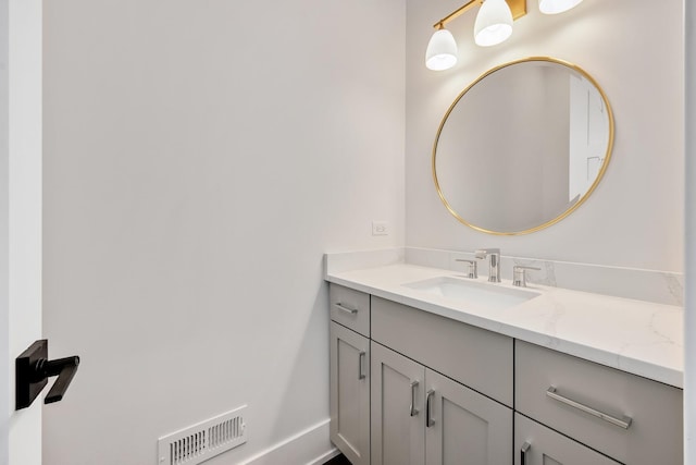 bathroom with vanity and visible vents