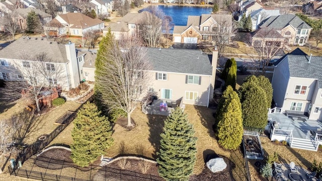 bird's eye view with a residential view