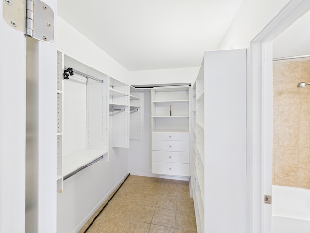 view of walk in closet