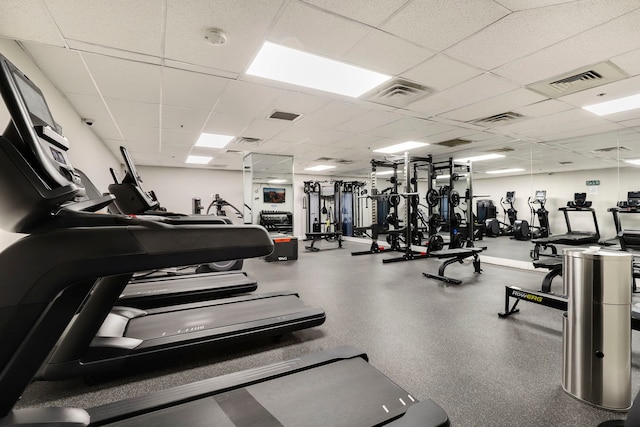40 E 9th St Unit 609, Chicago, IL 60605 - exercise room featuring a drop ceiling