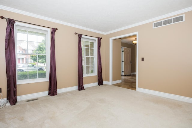 1208 Broad Creek Rd, Bloomington, IL 61704 - carpeted spare room featuring crown molding, plenty of natural light, and baseboards
