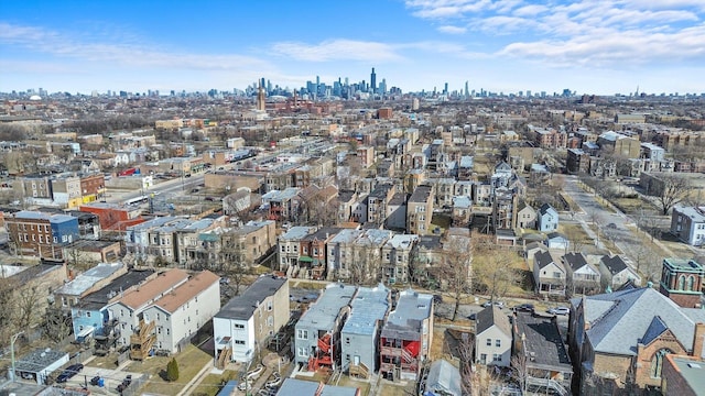 bird's eye view featuring a view of city