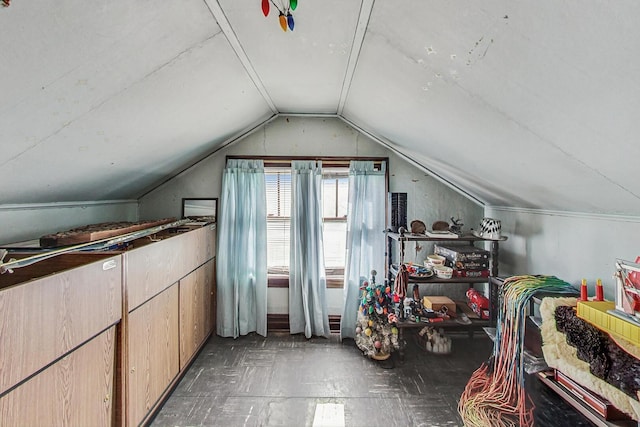 bonus room featuring lofted ceiling