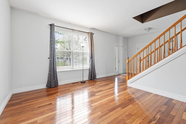 2668 Bull Run Dr, Aurora, IL 60503 - interior space with baseboards, stairs, and wood-type flooring