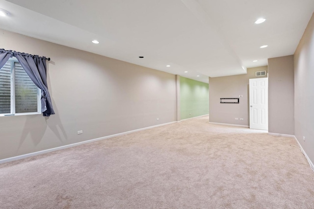 2668 Bull Run Dr, Aurora, IL 60503 - carpeted spare room with baseboards, visible vents, and recessed lighting