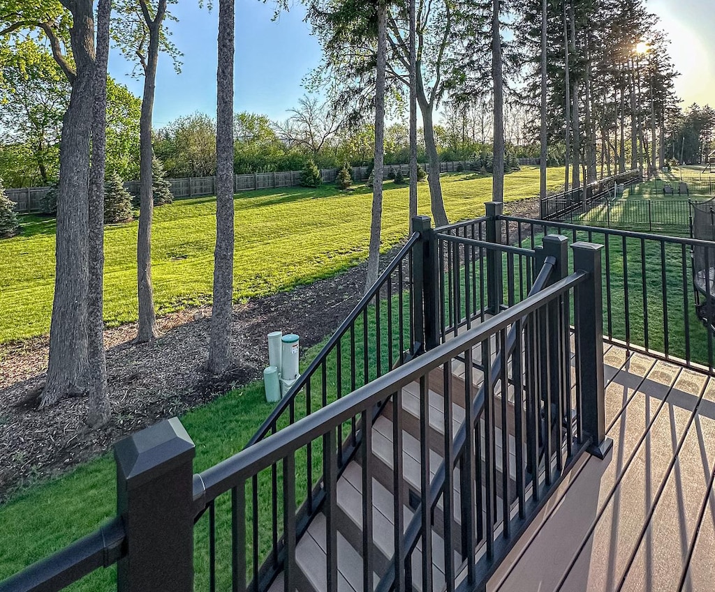 exterior space with a yard and a fenced backyard