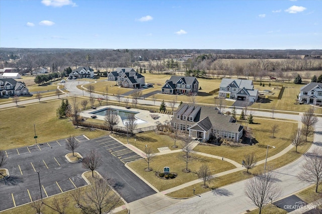 bird's eye view featuring a residential view