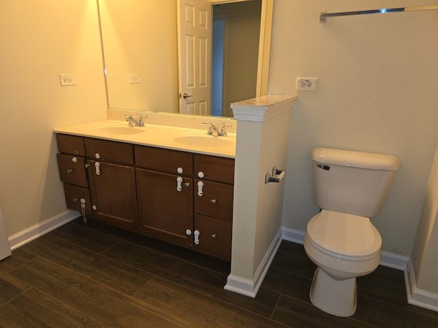 2401 Echelon Cir Unit C, Matteson, IL 60443 - bathroom featuring wood finished floors and double vanity