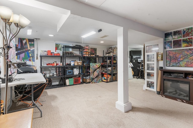 571 Winthrop Ave, Glendale Heights, IL 60139 - basement featuring recessed lighting and carpet flooring