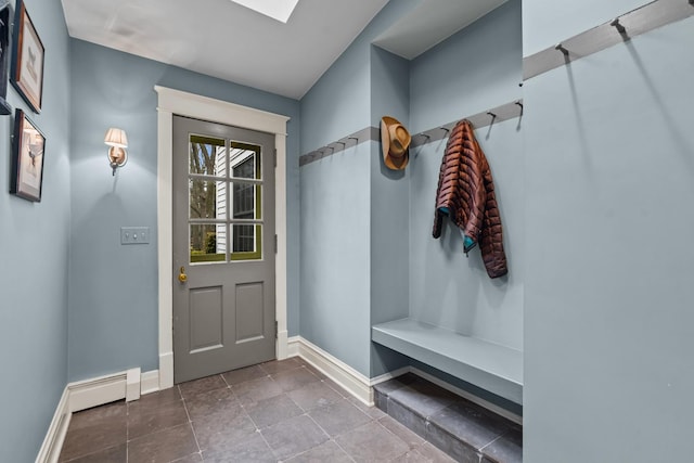 mudroom featuring baseboards and baseboard heating