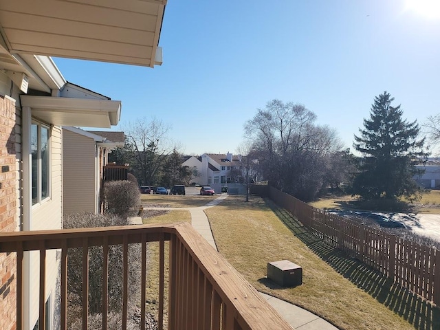 balcony featuring a residential view