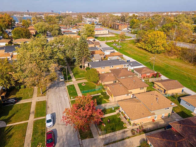 bird's eye view with a residential view
