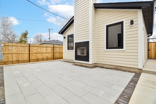 view of patio / terrace with fence