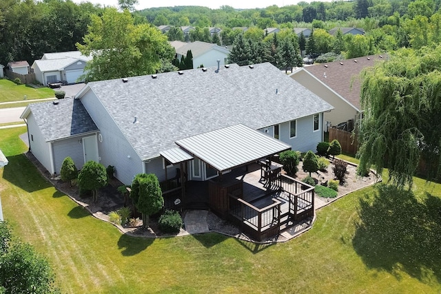 drone / aerial view featuring a residential view