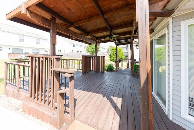 wooden terrace with fence