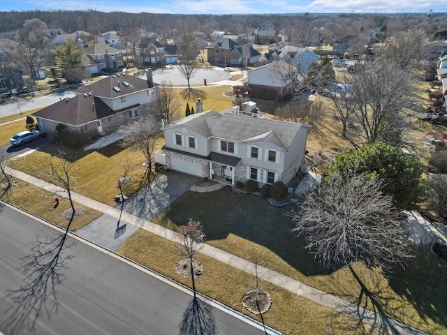 bird's eye view featuring a residential view