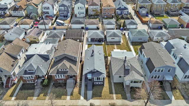 drone / aerial view with a residential view