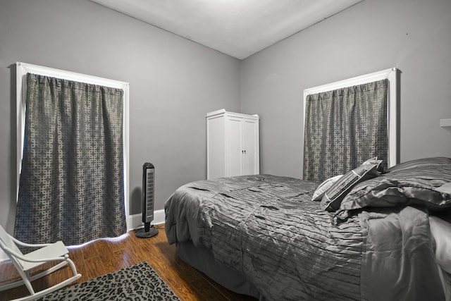 bedroom featuring wood finished floors