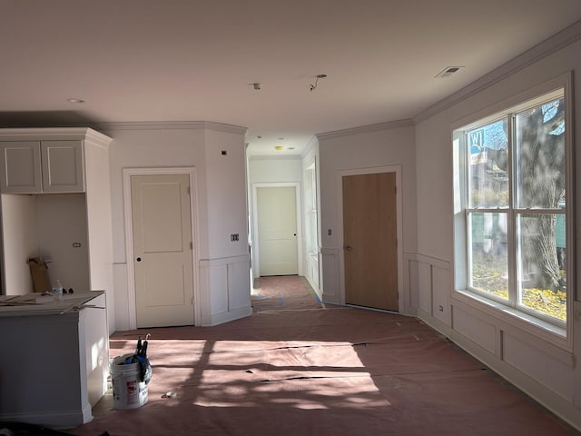 241 N Brockway St, Palatine, IL 60067 - interior space with a decorative wall, a wainscoted wall, and ornamental molding