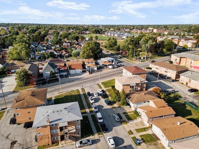 bird's eye view with a residential view