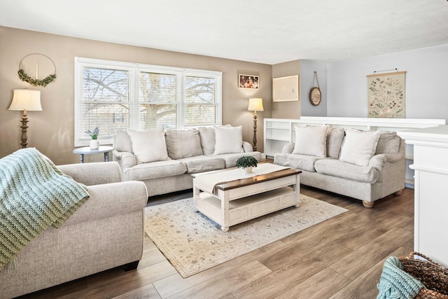 living room featuring wood finished floors