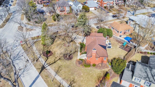 aerial view featuring a residential view