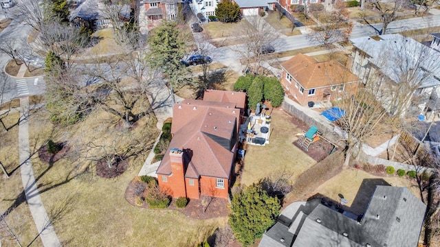 drone / aerial view with a residential view