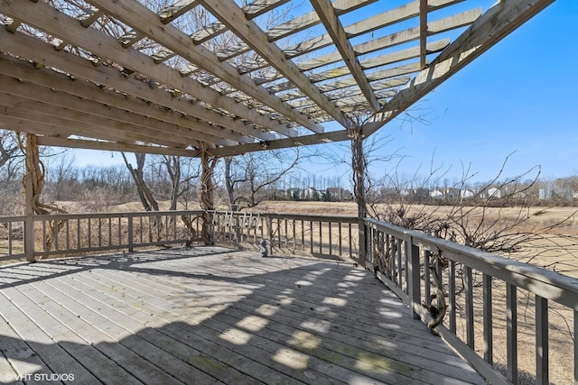 wooden deck with a pergola