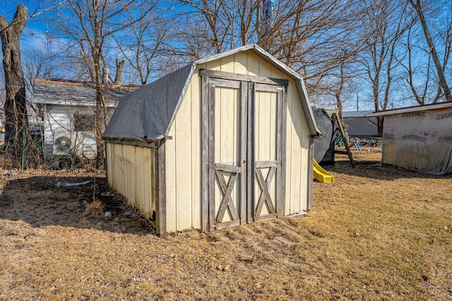 view of shed