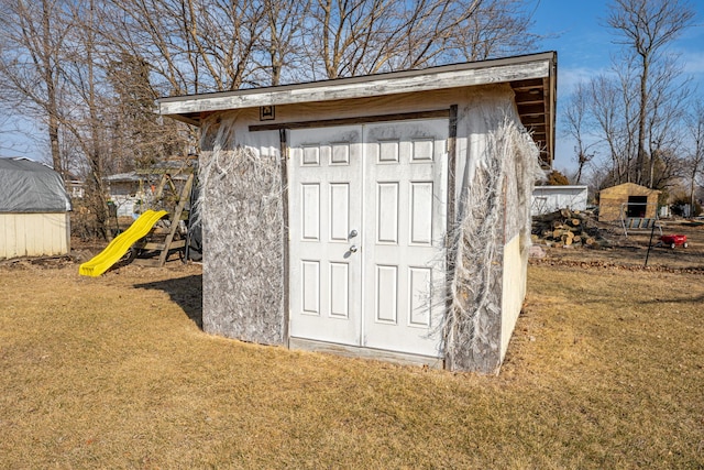 view of shed