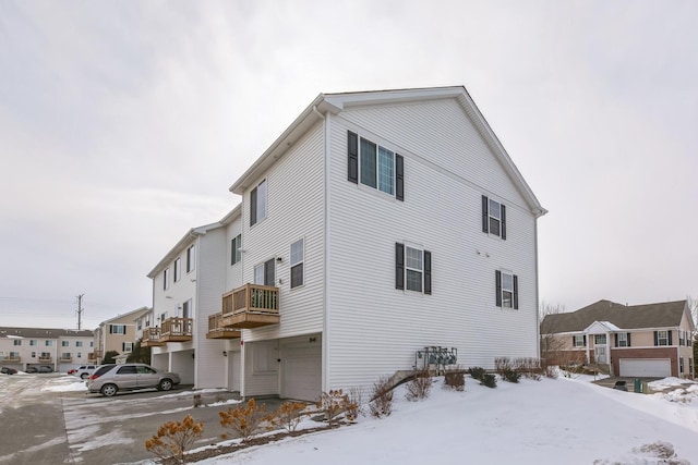 exterior space featuring an attached garage