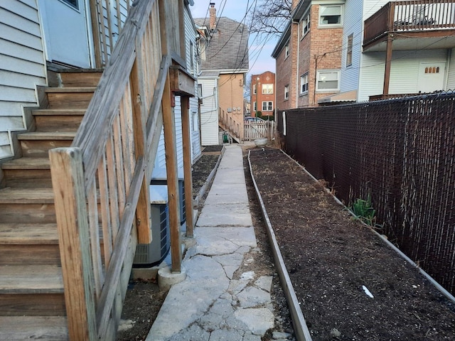 view of yard featuring fence private yard