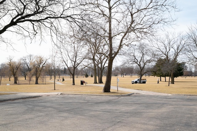 view of street featuring curbs and sidewalks