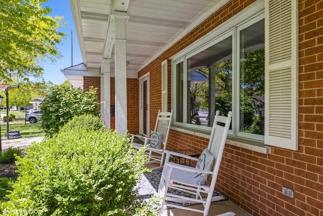 view of patio featuring covered porch