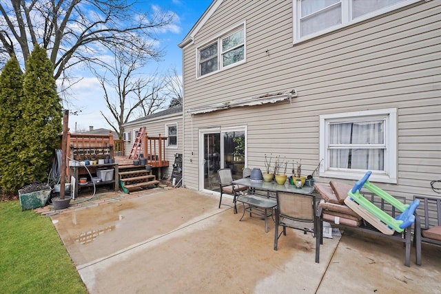 view of patio with a deck